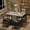 Rustic Gray, variant on Dining Table Set for 4, Dining Room Table Set for 4 with Upholstered Chairs, Wood Kitchen Table Chairs Set of 4 with Corner Protector for Small Space, Kitchen, Apartment, Rustic Brown