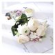 thumbnail image 1 of Ramo de flores artificiales de rosas de seda blanca, decoración del hogar for bodas, arreglo de flores de peonía falsa, 1 of 7