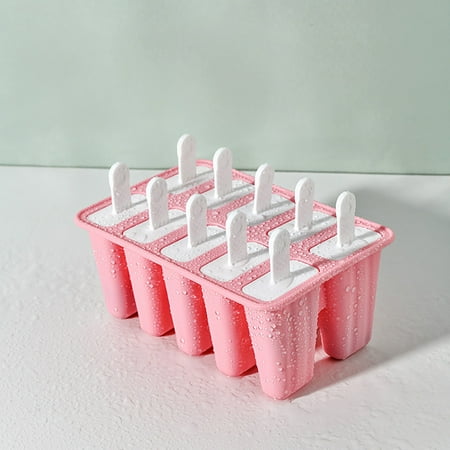

TKing Fashion Silicone Ice Box Household Cartoon Diy Ice Cream Mold Homemade Six Ice Cream - Pink