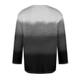 thumbnail image 4 of QATAINLAV Big and Tall Shirts for Men Loose Fit 3/4 Sleeve Pullover Tops Fashion Gradient Print Tshirts Casual Round Neck Blouse Limited Time Deal Gray 5XL, 4 of 5