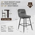 thumbnail image 6 of Dycanpo 24”H Bar Stools Set of 3, Double-Layer Upholstered, for Home Kitchen, Gray, 6 of 7