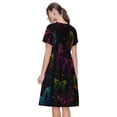thumbnail image 2 of Bixox Robe d'Été à Manches Courtes pour Femmes Robe Ample Longueur Genou avec Poches-Papillon, 2 of 7