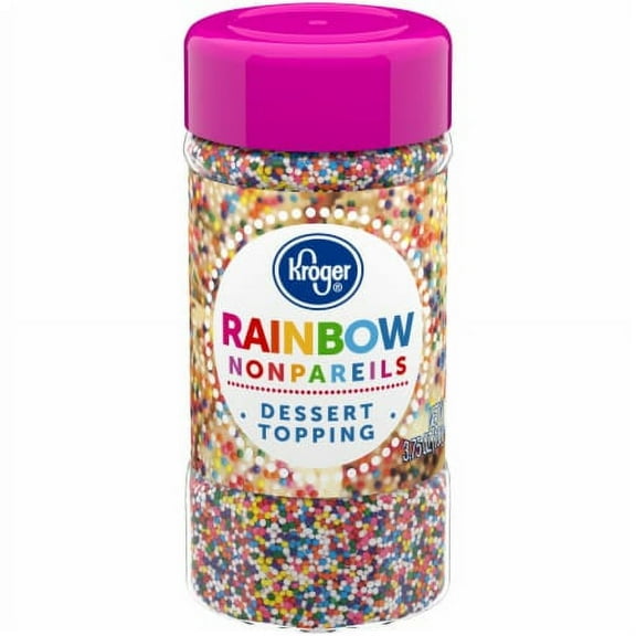 KR Rainbow Nonpareils Dessert Topping 3.75 oz