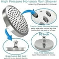 thumbnail image 2 of Rainfall Shower Head with Filter 6 Inches Fixed Rain Showerhead High Pressure Anti-Scaling Bathroom Showerhead Round 360° Adjustable Fixed Shower, 2 of 8