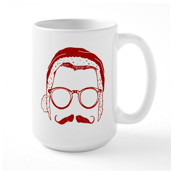 CafePress - Hipster Christmas - 15 oz Ceramic Large White Novelty Mug