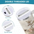thumbnail image 5 of 40 oz Insulated Stainless Steel Tumbler Double Wall Stainless Steel Tumbler with 2-Way Drinking Beautiful Birds Sitting on Branches, 5 of 9