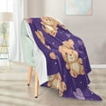 thumbnail image 5 of Qxltty Cute Teddy Bear and Heart Pattern Soft Cozy Fluffy Blankets for Couch Sofa Chair Bed Camping Picnic Travel Lightweight Bed 50×60inch, 5 of 7