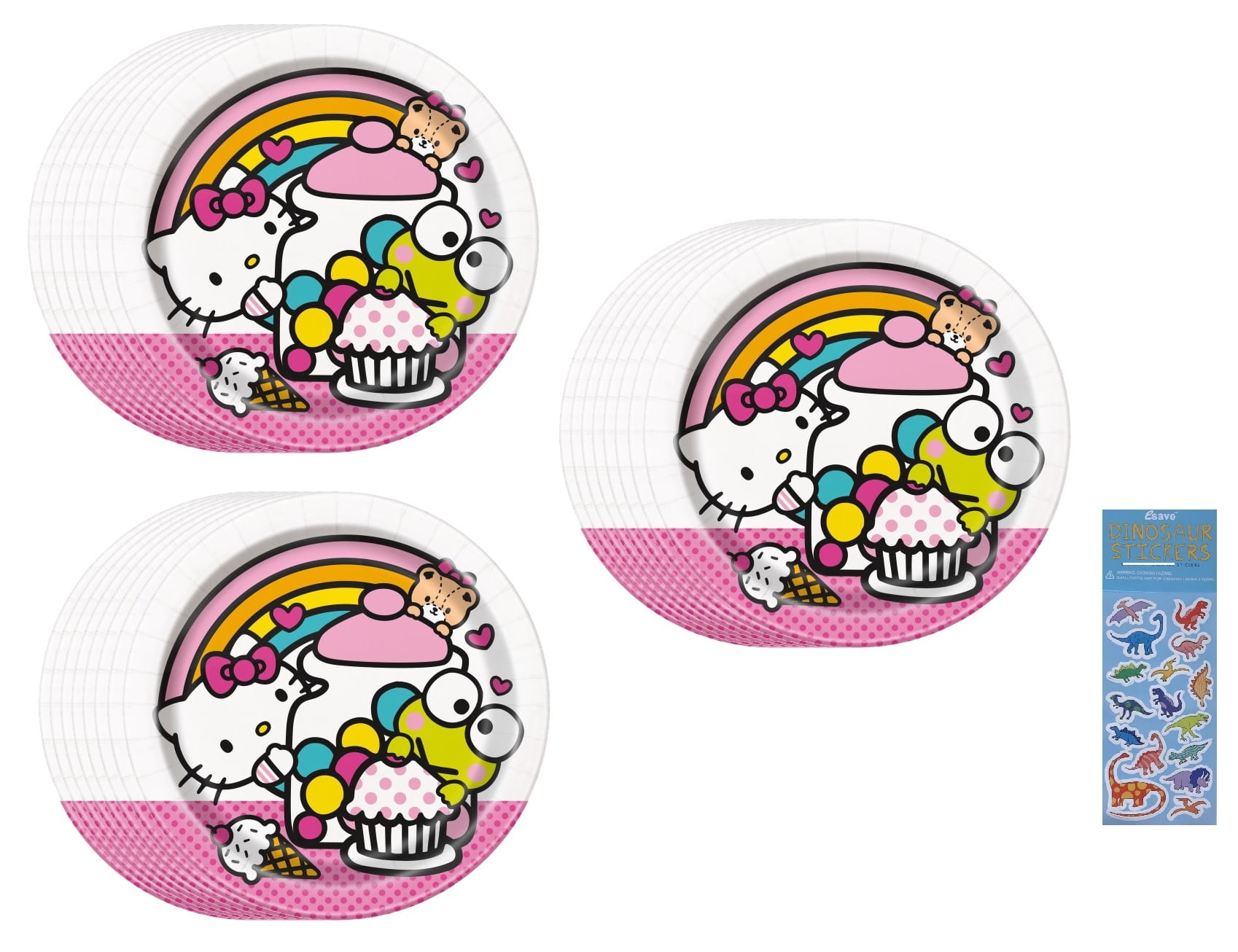 Hello Kitty Birthday Party Favor Bundle - Includes Bags, Stickers, Tattoos, Activity Books