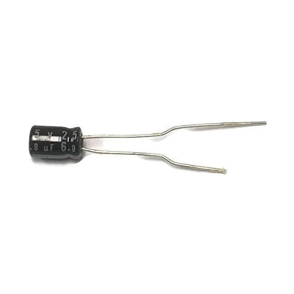 Set of 5, Nichicon 105°C Electrolytic Capacitor 6.8uF 25V (6.8 mfd 25V) 20% Radial, 3/16" x 1/4" (4x6mm)