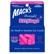 Mack's Dreamgirl Soft Foam Earplugs, 10 Pair, Pink - Small Ear Plugs for Sleeping, Snoring, Studying, Loud Events, Traveling & Concerts
