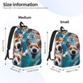 thumbnail image 2 of Balery Sea Swimming Corgi Mochila Clásica Impresa Básica para Viaje, Mochila Escolar Resistente al Agua, Mochila de Lona con Correas Ajustables-Medium, 2 of 5