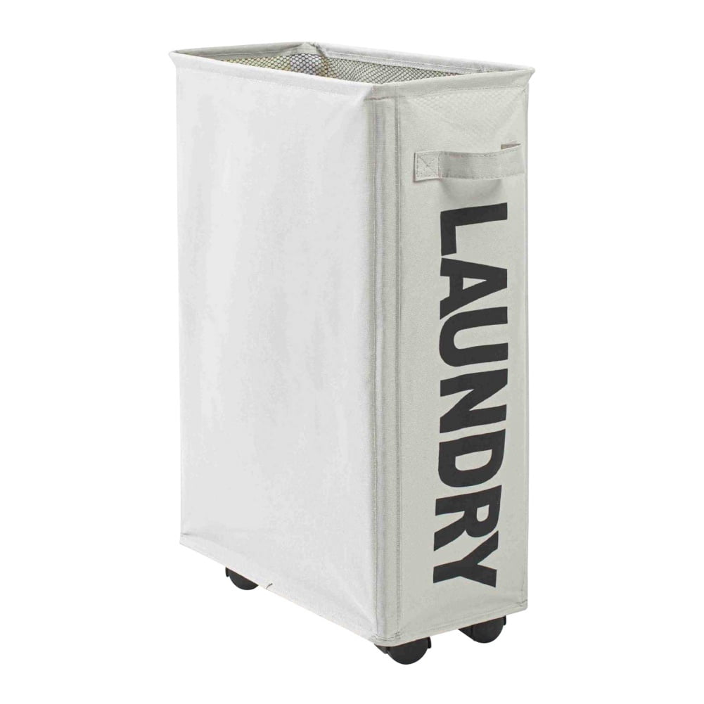 Slim Hampers for Laundry Collapsible Rolling Laundry Basket with Wheels