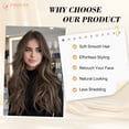 thumbnail image 6 of PHOCAS 22Inch Wavy Wig for Women Non Lace Front Synthetic Glueless Daily Wig Pre Plucked Natural Hairline Heat Resistant Silky Smooth Dark Brown No Bangs, 6 of 9