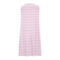 thumbnail image 5 of CFLVAEK Summer Tank Dresses for Women Casual Sleeveless Crewneck Mini Dress with Pockets Fashion Striped Print A Line Dress Loose Fit Beach Vacation Dresses Pink L, 5 of 6