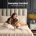 thumbnail image 4 of 4-Piece Extra Deep Pocket Sheet Set | Fits 18 to 21 Inch Mattresses, Soft Cooling Microfiber, Hotel Luxury, Wrinkle & Fade Resistant, OEKO-TEX Certified | Utopia Bedding, Queen, Beige, 4 of 6