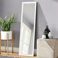 thumbnail image 2 of Full Length Mirror Floor Wall Mounted Leaning Hanging Rectangle White 55"x16", 2 of 8