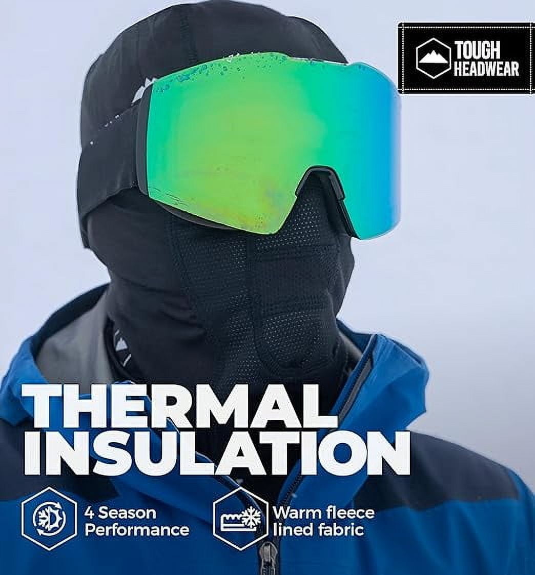 Tough Headwear Balaclava Ski Mask -Winter Gear Men & Women - Skiing, Snowboarding, Motorcycle- Black