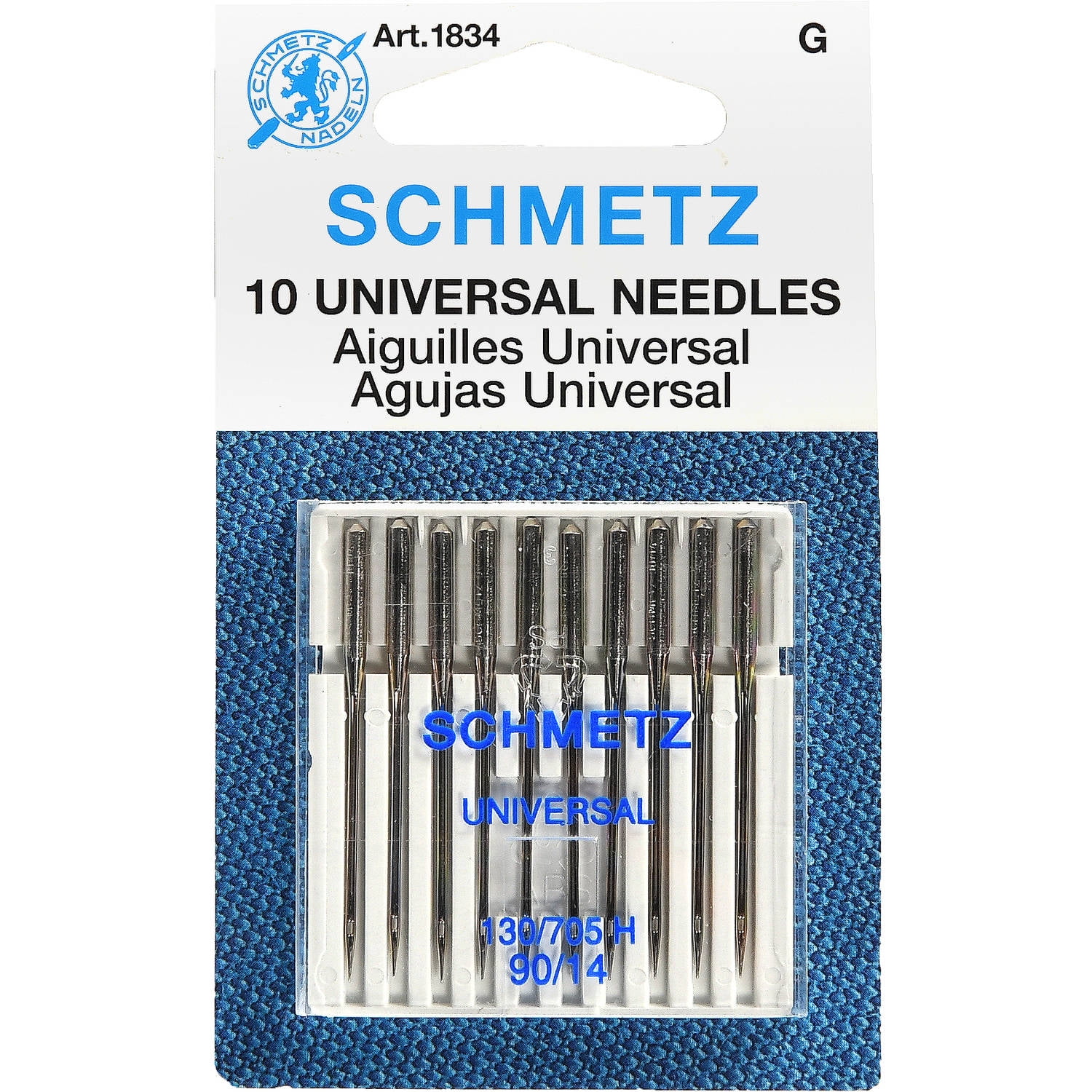 70/10 Single Box Schmetz Lot de 100 aiguilles universelles pour machine à coudre