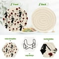 thumbnail image 4 of 6 Pcs Skeletons Dancing with Roses Flowers Drink Coasters with Holder Absorbent Coaster Sets Cup Heat-Resistant Hot Pads Mats for Bar Table Protection, 4 of 7