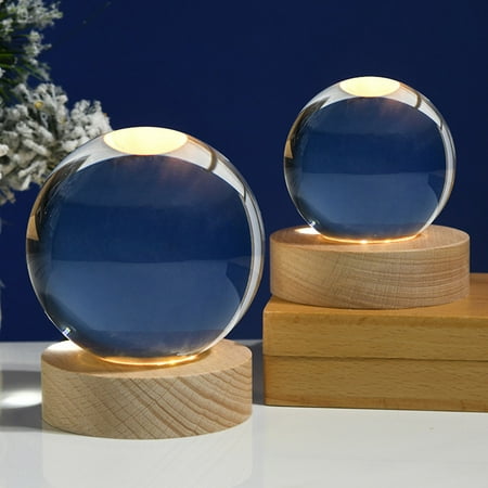 

Glowing Planetary Galaxy Astronaut Crystal Ball Night Lights USB Power Warm/RGB Bedside Light Kid Gift Night Lamp for Home Lightning Deals of Today