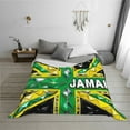 thumbnail image 6 of Throw Blanket Jamaica Jamaican Kingdom Flag Soft Cozy Fleece Flannel Blanket Home Decor for Couch Sofa Bed 40"x30", 6 of 7