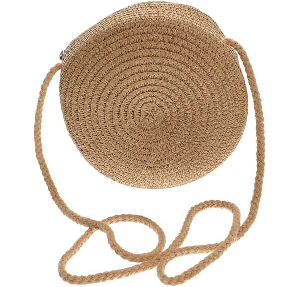 NIYANGLE 1Set Straw Beach Bag Crossbody Bag For Women Minimalist Design Summer Travel 16.5X2.4in