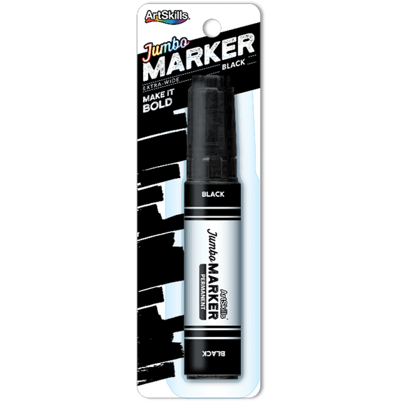 ArtSkills Jumbo Black Permanent Marker, Chisel Tip Poster Marker