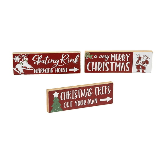 Christmas Tabletop Signs, Home Decor, Christmas, 3 Pieces