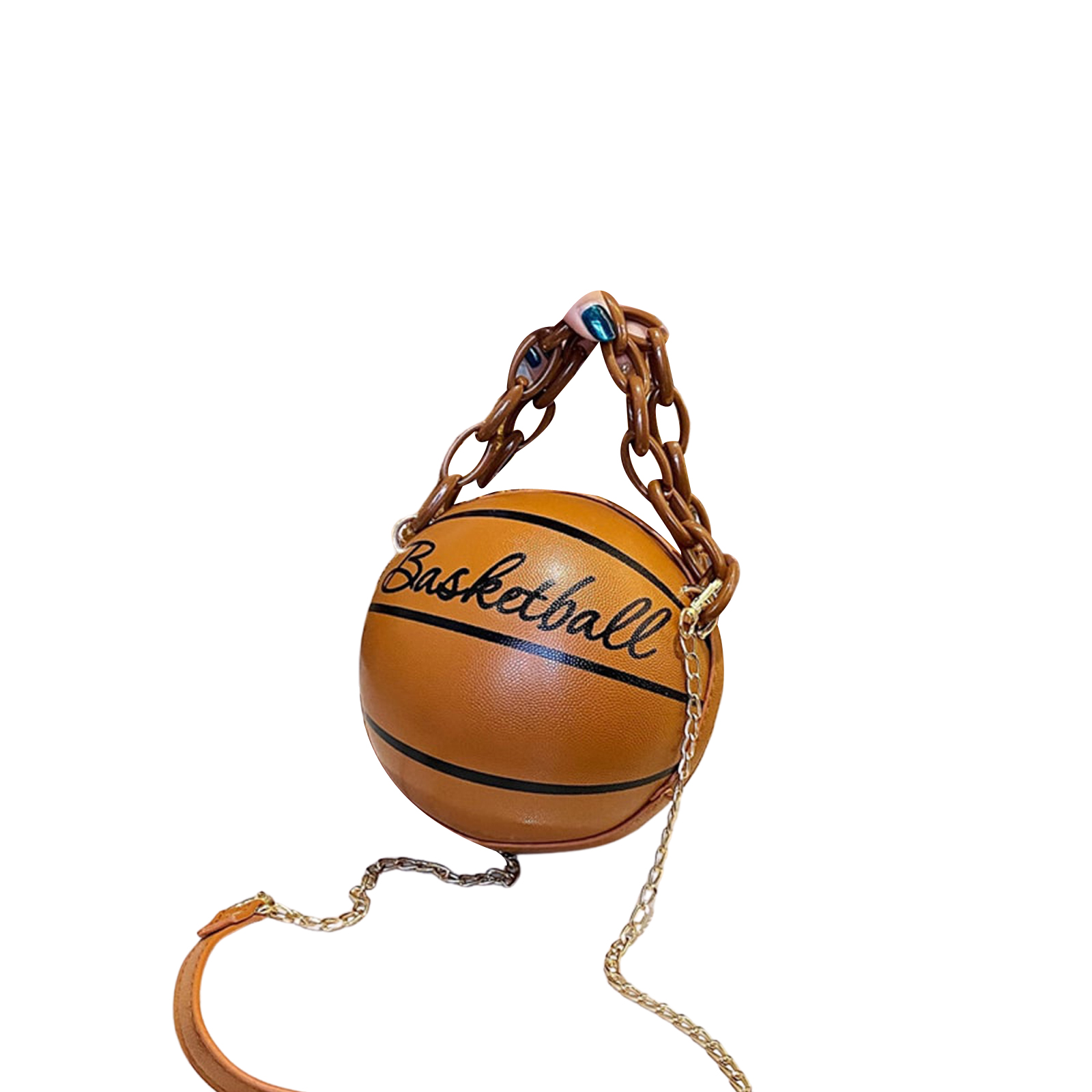 purse shaped like a basketball