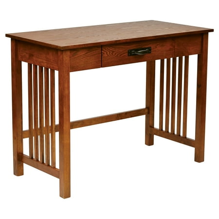 - Sierra Writing Desk with Pull out Drawer and Solid Wood Legs, Ash Finish