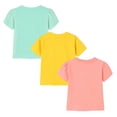 thumbnail image 2 of HILEELANG 2-7T Toddler/Little Girls 100% Cotton 3 Pack Fruit Graphic Short Sleeve T-Shirt, Size 7T, 2 of 6