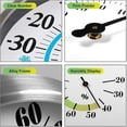thumbnail image 4 of 12" Outdoor Thermometer Large Digits - 2 In 1 Wireless Indoor Outdoor Thermometer Hygrometer Thermometer, Hygrometer Wall Thermometer, 4 of 5