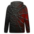 thumbnail image 3 of Riecok Mens Sweatshirt Drawstring Halloween Printed Long Sleeve Tops with Pocket Stylish Hoodies Wine 2XL, 3 of 3