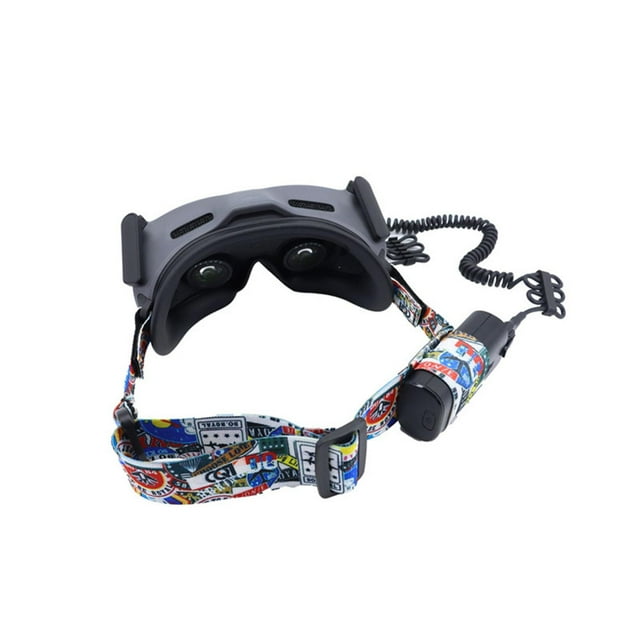 NATEFEMIN Stylish Graffiti Headband for DJI AVATA Flying Goggles - Scratch-Resistant, Adjustable Length, Comfortable