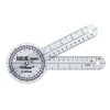 Baseline 360 degree clear plastic goniometer joint angle and range of motion measurer