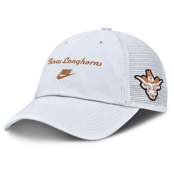 Men's Nike White Texas Longhorns Club Legacy Adjustable Trucker Hat