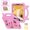 Pink, variant on Dteck Cute Kids Case for iPad Mini 7 (A17 Pro) 2024 / iPad Mini 6 2021 8.3 inch, Shockproof EVA Protective Case with Handle Kickstand DIY Cartoon Cover, Skyblue