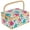 Color, variant on Sewing Basket with Removable Tray Practical Sewing Basket Organizer with Interior Pocket Portable Sewing Storage Box Stylish Sewing Kit Basket for Needles Thread Tape Measure