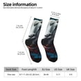 thumbnail image 4 of Goofa Surrealist Goat Printed Men's Crew Socks, Soft Durable Breathable Moisture-Wicking with Odor Control Cotton socks, 4 of 9