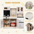 thumbnail image 6 of LAZY BUDDY Wooden Play Kitchen for Kids, Pretend Kitchen Playset Children Interactive Toy with Realistic Light & Sound, Storage Bins, 6 of 11
