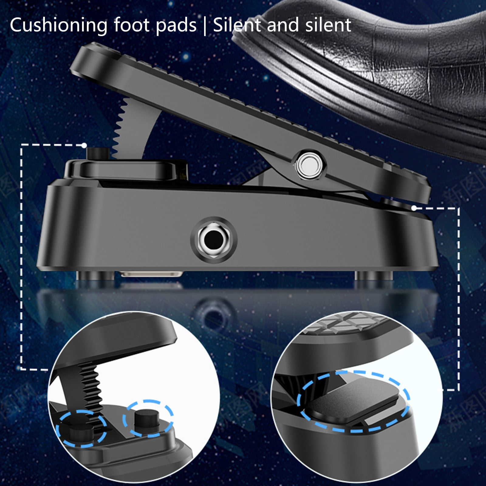 Guitar Effects Processor Multiple Sound Modes ABS Texture Portable Foot Pedal Stage Ready Quick Adjustment Knobs