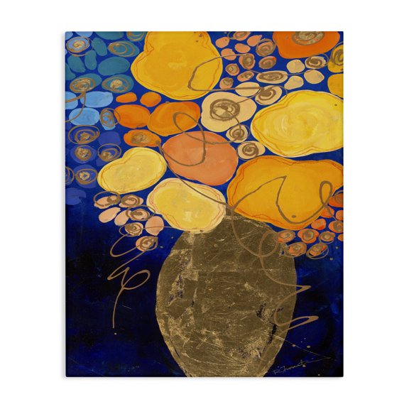 Stupell Industries Contemporary Bunches of Happy Yellow Canvas Art, 16 x 20, by Ruth Fromstein