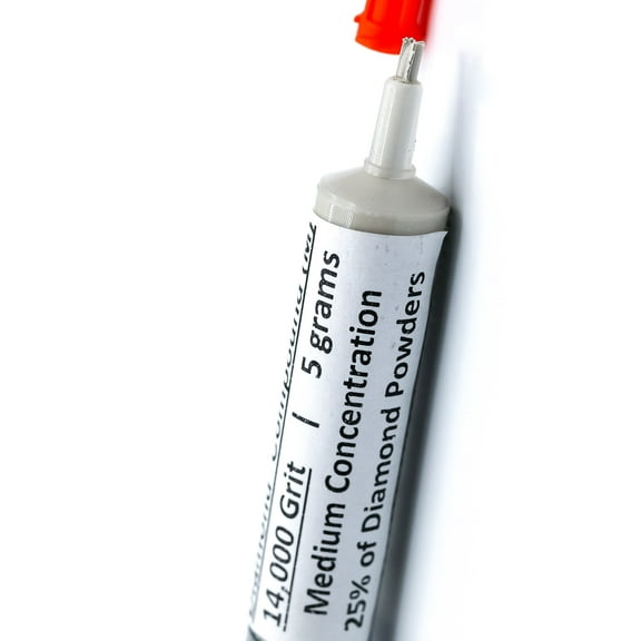 TechDiamondTools Diamond Polish Compound Polish Paste 14,000 Grit Mesh 0-1 Microns for Final Polishing 5 Grams with Medium (M) 25% Concentration of Diamond Powder