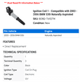 thumbnail image 2 of Ignition Coil 1 - Compatible with 2003 - 2006 BMW 530i Naturally Aspirated 2004 2005, 2 of 2