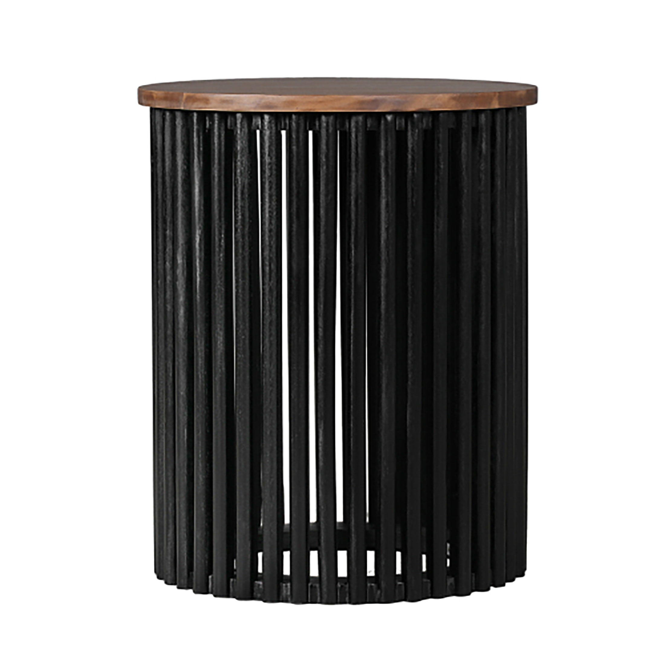 Kevinplus Wood Side Tables for Living Room, Small Space Natural, Black,21.50 Inch