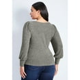thumbnail image 2 of Avenue Women's Plus Size Jessica Rib Hacci Knit Top, 2 of 2