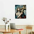 thumbnail image 3 of Nawypu  El Greco Art Print - Christ Carrying the Cross Poster - Jesus Canvas Wall Art - Modern Artwork Religious Wall Decor for Bedroom Living Room, 3 of 5