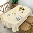 thumbnail image 2 of Oval Floral Tablecloth,Small Flower Ivory French Country Tablecover 60 x 84,Perfect for Kitchen Dinner, Restaurant ,Holiday Picnic Party Table Cover, 2 of 6