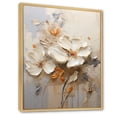 thumbnail image 2 of Designart "Gentle Petal Dance In Beige Tones I" Flowers Floater Framed Wall Art Prints, 2 of 5