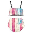 thumbnail image 4 of Qingpeng Women's Ruffled High Waisted Bikini Set Two Piece Swimsuit for Independence Day Patriotic Star Print Bathing Suit Beach Swimwear, 4 of 5